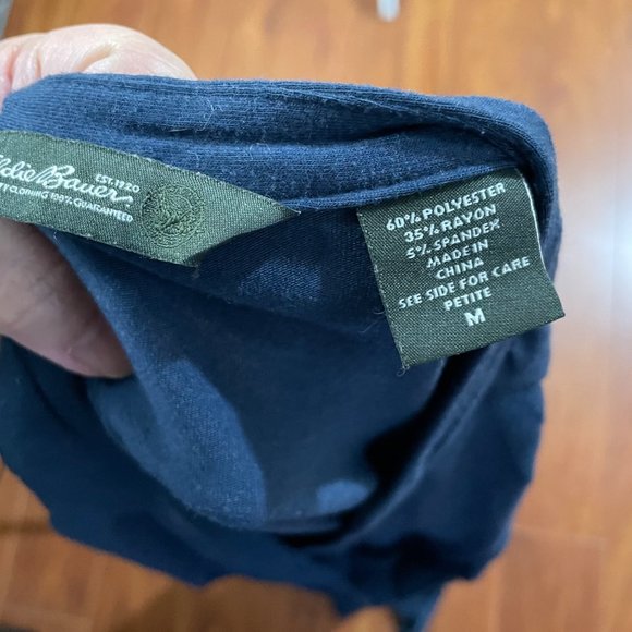 Eddie Bauer Empress Semi Pleated Fit and Flare Dress Blue Size M Petite - Picture 10 of 12